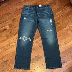 Lucky Brand Distressed Blue Jeans for Men